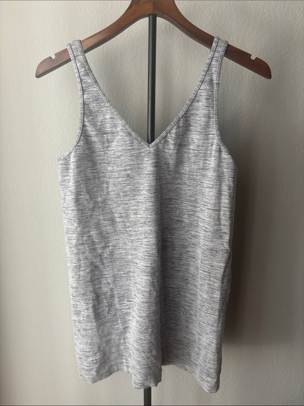 V-Neck Heather Gray Sleeveless Women’s Tank Top athletic wear
